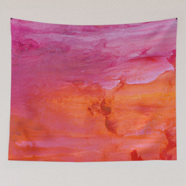 Item preview, Abstract Art - Color Field Painting - Pink and Orange Watercolour designed and sold by Inomaly Art.