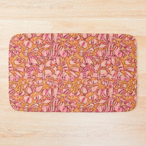 Item preview, Curls and Tangles Abstract Pattern Orange and Pink designed and sold by Karen Simon.