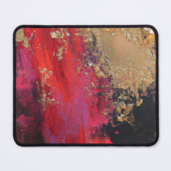 Item preview, Abstract art - Color Field - Rich watercolourBlack, Red and Gold Paint designed and sold by Inomaly Art.