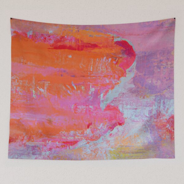 Item preview, Abstract Color Field Art - Rich watercolour in Purple, Red and Pink designed and sold by Inomaly Art.