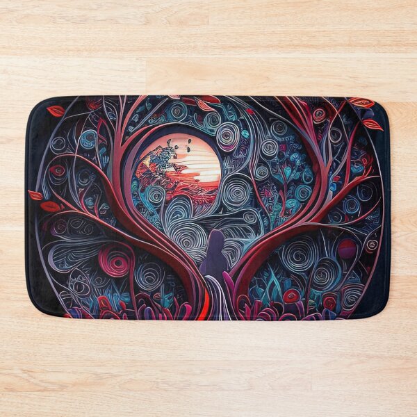 Artikelvorschau, Dimensional woman looking towards sunset under quilled tree entworfen und verkauft von Staibshine.