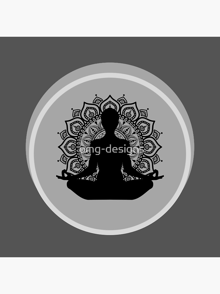 Yoga Pose with Om Background Yoga T-Shirt Poster for Sale by deepakrode7