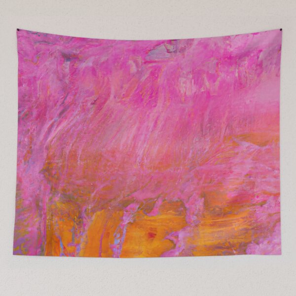 Item preview, Abstract Art Painting - Colorfield - Pink with Orange designed and sold by Inomaly Art.