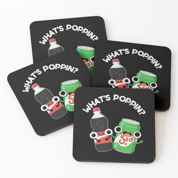 Item preview, What's Poppin Funny Soda Pop Puns (Dark BG) designed and sold by punnybone.