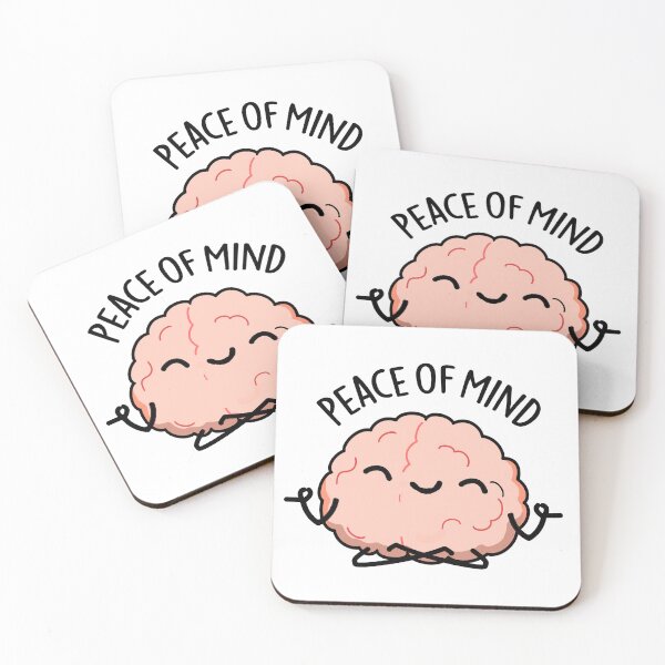Item preview, Peace Of Mind Funny Brain Puns  designed and sold by punnybone.