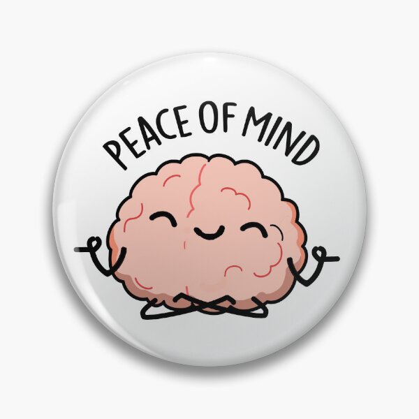 Item preview, Peace Of Mind Funny Brain Puns  designed and sold by punnybone.