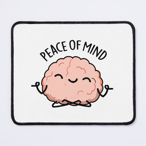 Item preview, Peace Of Mind Funny Brain Puns  designed and sold by punnybone.
