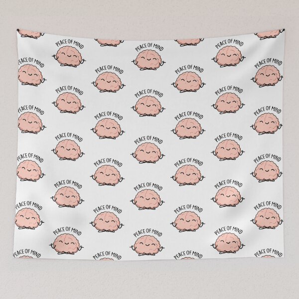 Item preview, Peace Of Mind Funny Brain Puns  designed and sold by punnybone.