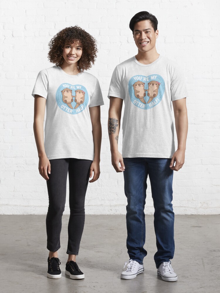 You Are My Otter Half Couple Heart T-Shirt for Mens - Couples Clothing -  T-Shirt