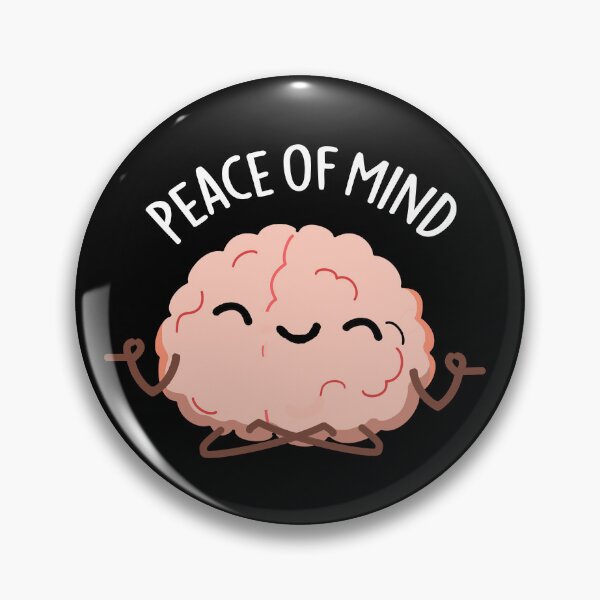 Item preview, Peace Of Mind Funny Brain Puns (Dark BG) designed and sold by punnybone.