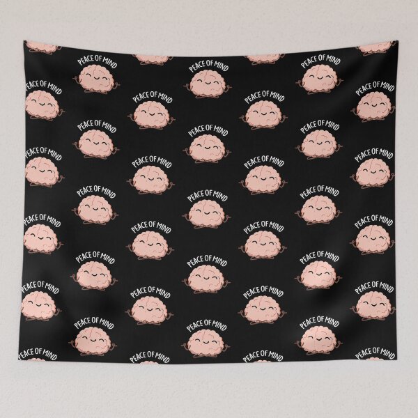 Item preview, Peace Of Mind Funny Brain Puns (Dark BG) designed and sold by punnybone.