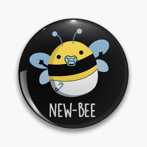 Item preview, New Bee Funny Bug Puns (Dark BG) designed and sold by punnybone.