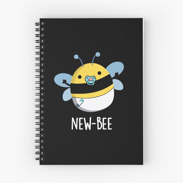 Item preview, New Bee Funny Bug Puns (Dark BG) designed and sold by punnybone.