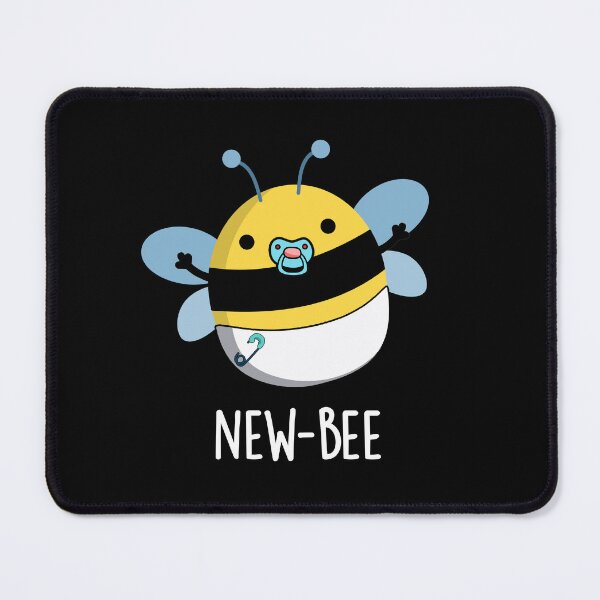 Item preview, New Bee Funny Bug Puns (Dark BG) designed and sold by punnybone.