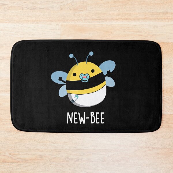 Item preview, New Bee Funny Bug Puns (Dark BG) designed and sold by punnybone.