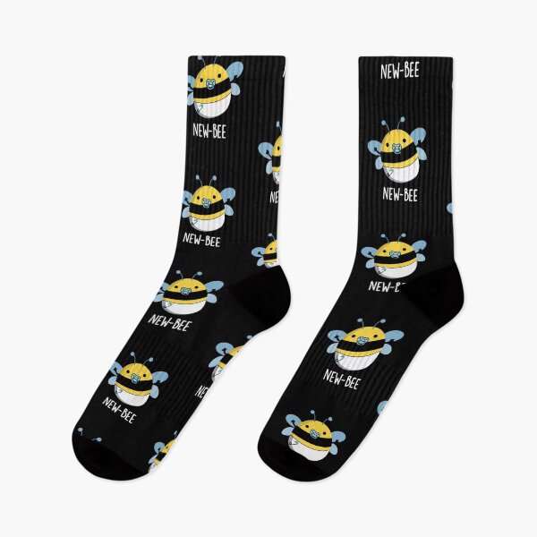 Item preview, New Bee Funny Bug Puns (Dark BG) designed and sold by punnybone.