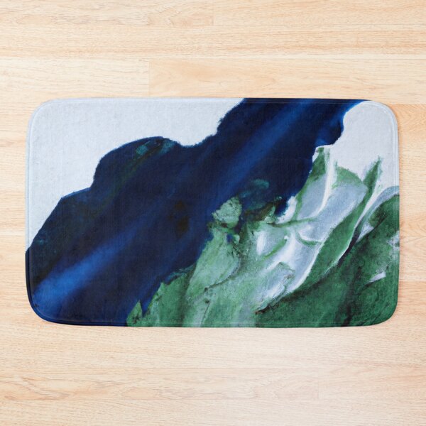 Item preview, Abstract art - Color Field - Rich watercolour - Blue and Green on White Canvas designed and sold by Inomaly Art.