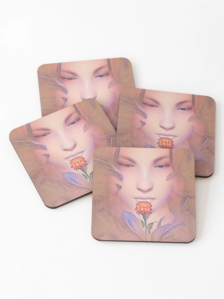 Thumbnail 1 of 5, Coasters (Set of 4), Contemplation designed and sold by TiltedCode.