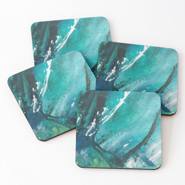 Item preview, Abstract art - Color Field - Teal, Green and White Paint designed and sold by Inomaly Art.