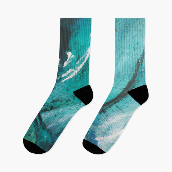 Item preview, Abstract art - Color Field - Teal, Green and White Paint designed and sold by Inomaly Art.