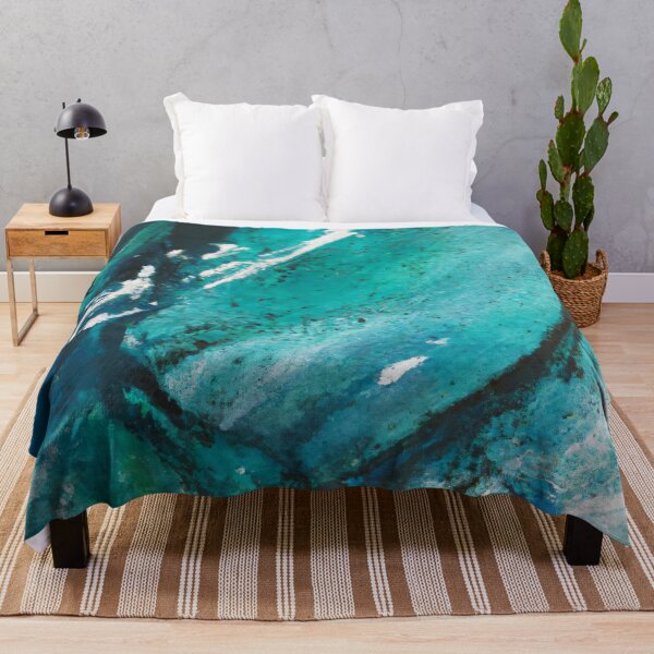 Item preview, Abstract art - Color Field - Teal, Green and White Paint designed and sold by Inomaly Art.