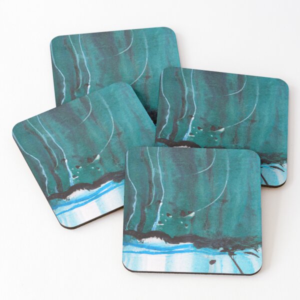 Item preview, Abstract art - Color Field - Teal, Blue and White designed and sold by Inomaly Art.