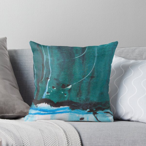 Item preview, Abstract art - Color Field - Teal, Blue and White designed and sold by Inomaly Art.