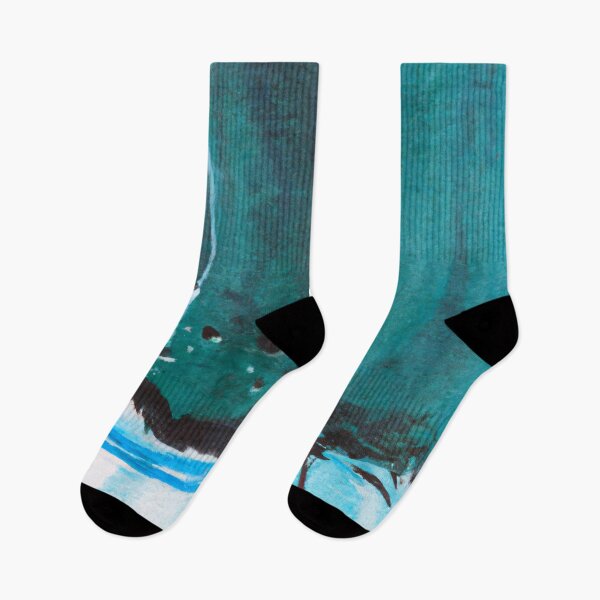 Item preview, Abstract art - Color Field - Teal, Blue and White designed and sold by Inomaly Art.
