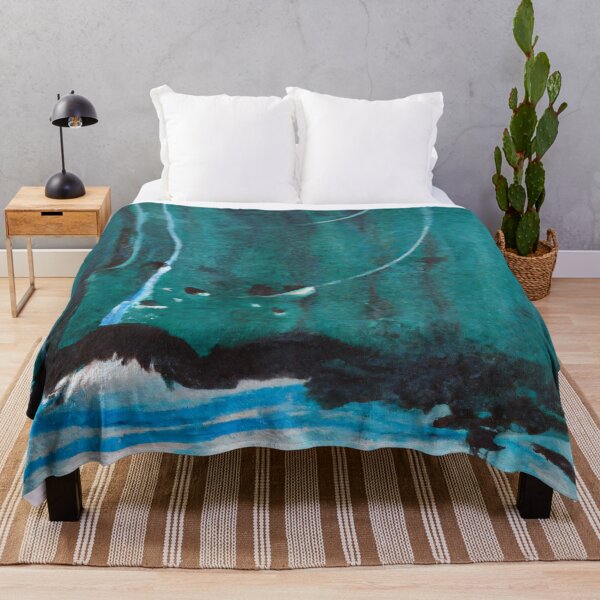 Item preview, Abstract art - Color Field - Teal, Blue and White designed and sold by Inomaly Art.