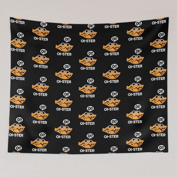 Item preview, Oister Funny Animal Oyster Pun (Dark BG) designed and sold by punnybone.