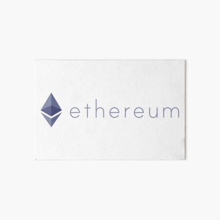 Ethereum Ether Logo Symbol Design Icon Art Board Print By Blockchaingear Redbubble