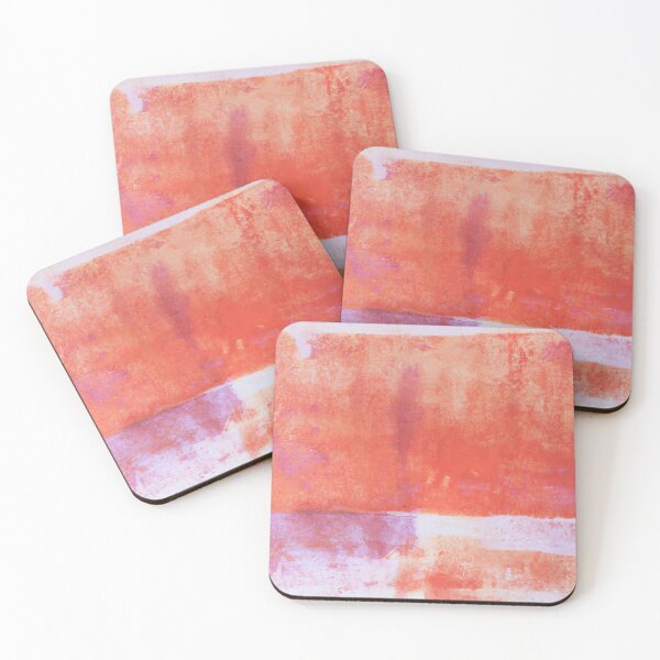 Item preview, Abstract art - Color Field - Rich watercolour - Purple and Salmon designed and sold by Inomaly Art.