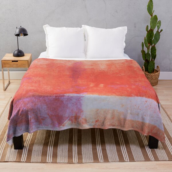 Item preview, Abstract art - Color Field - Rich watercolour - Purple and Salmon designed and sold by Inomaly Art.
