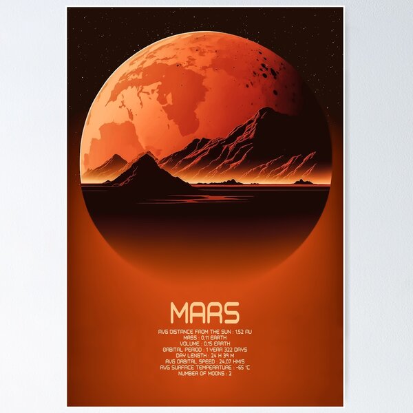 Item preview, MARS - The Solar System (poster serie - 5/9) designed and sold by ThePropagandist.