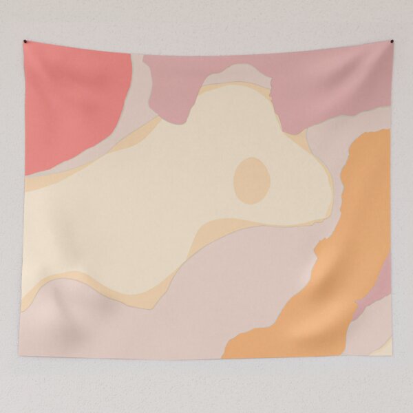 Item preview, Abstract art - Colour Field - Organic - Pink, Yellow and Cream designed and sold by Inomaly Art.