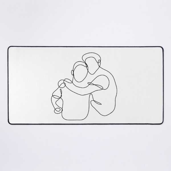 Item preview, Simple Couple - One Line Art, Boys Line Art, Printable Wall Art, Art Print, One Line Art Couple, Male Sketch Art, Gay Kiss Art, Line Drawing Male, Gay designed and sold by GarconArts.