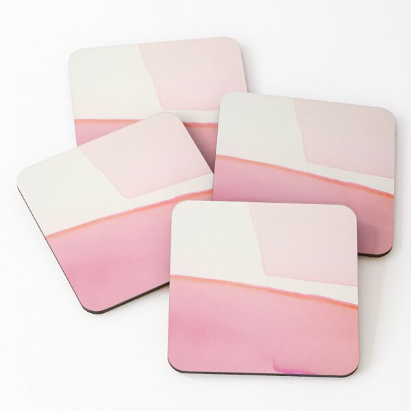 Item preview, Cream and Pink Abstract Colorfield Painting designed and sold by Inomaly Art.
