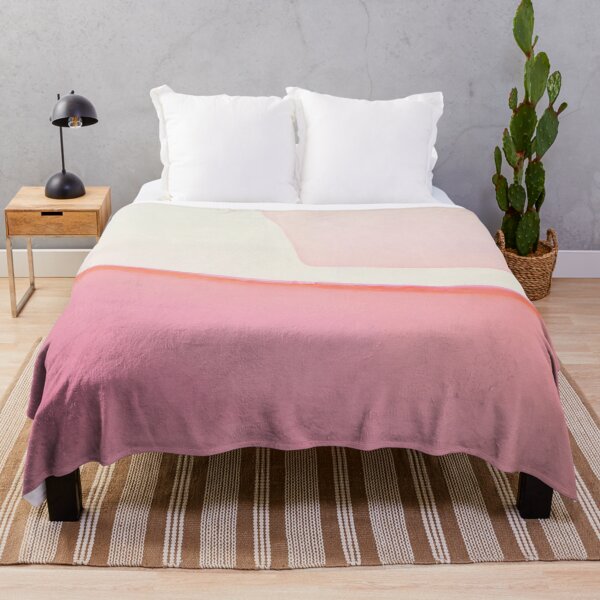 Item preview, Cream and Pink Abstract Colorfield Painting designed and sold by Inomaly Art.