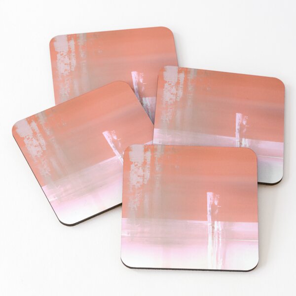 Item preview, Abstract art - Pink and Salmon Color Field Painting designed and sold by Inomaly Art.