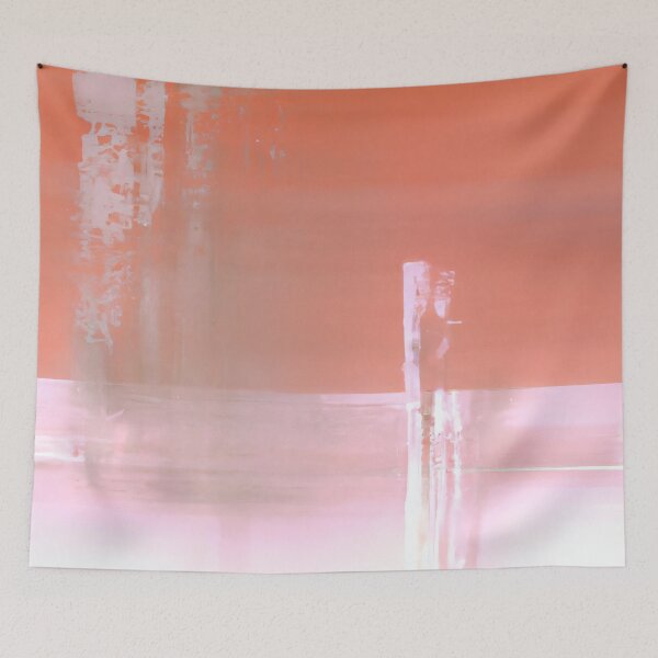 Item preview, Abstract art - Pink and Salmon Color Field Painting designed and sold by Inomaly Art.