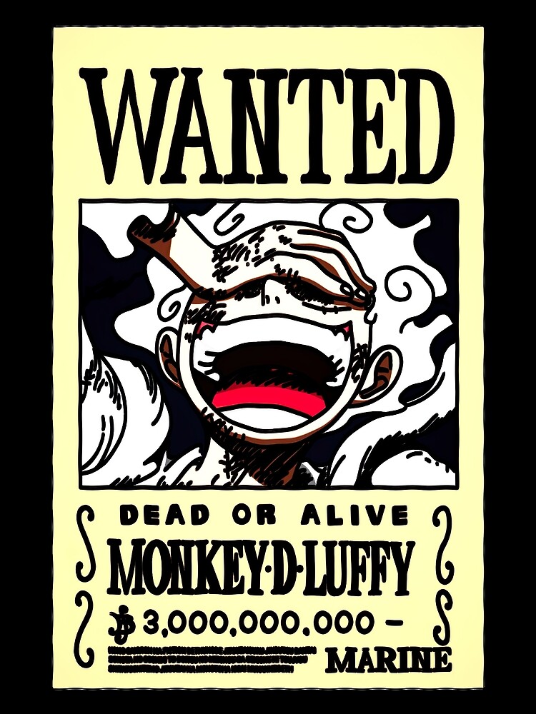 STL file One Piece Manga Color Print - Luffy Gear 5 Wanted Poster 💬・3D  printer model to download・Cults