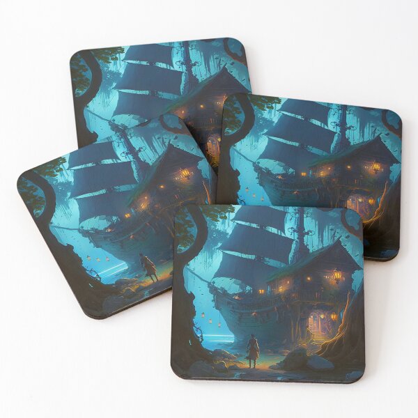 Item preview, Pirate Veils and Glowing Skies A Treasure Island Adventure designed and sold by oanaunciuleanu.