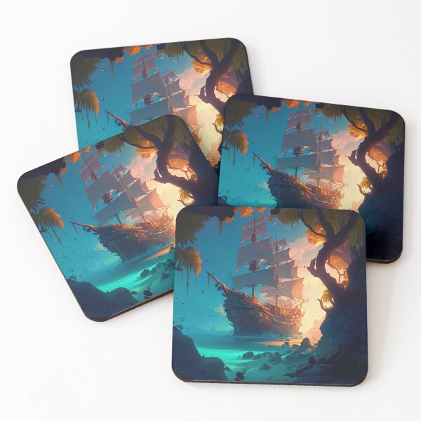 Item preview, Pirate Veils and Glowing Skies A Treasure Island Adventure designed and sold by oanaunciuleanu.