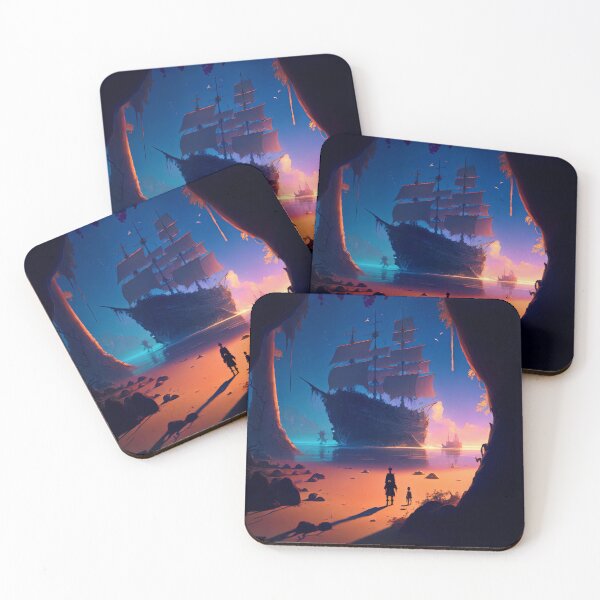 Item preview, Pirate Veils and Glowing Skies A Treasure Island Adventure designed and sold by oanaunciuleanu.