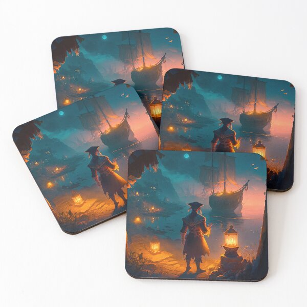 Item preview, Pirate Veils and Glowing Skies A Treasure Island Adventure designed and sold by oanaunciuleanu.