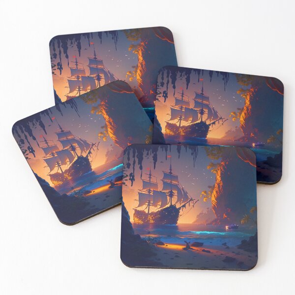 Item preview, Pirate Veils and Glowing Skies A Treasure Island Adventure designed and sold by oanaunciuleanu.