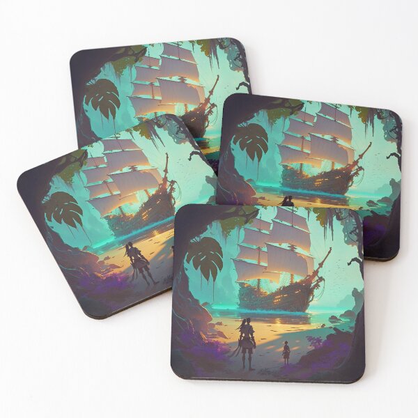 Item preview, Pirate Veils and Glowing Skies A Treasure Island Adventure designed and sold by oanaunciuleanu.