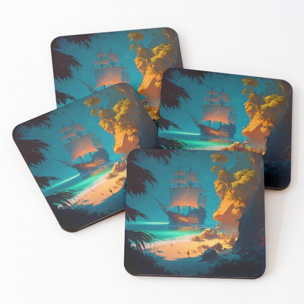 Item preview, Pirate Veils and Glowing Skies A Treasure Island Adventure designed and sold by oanaunciuleanu.