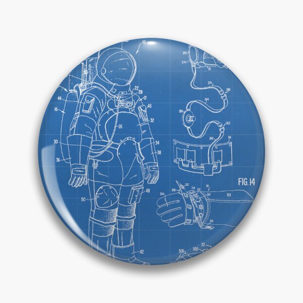 Item preview, Nasa Apollo Space Suit Patent - Nasa Astronaut Art - Blueprint designed and sold by patentpress.