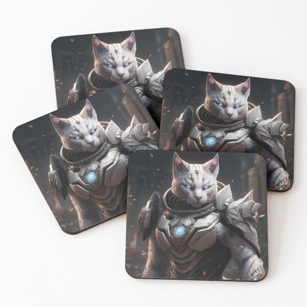 Item preview, Futuristic feline ready for battle. designed and sold by Neuralsnap.